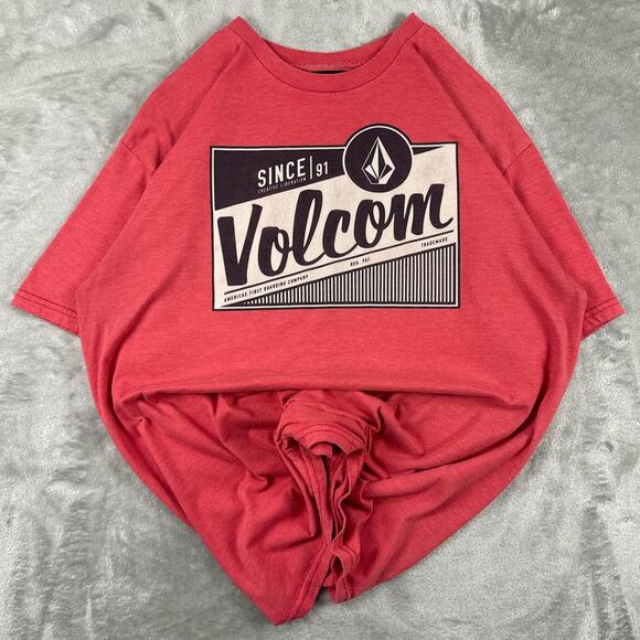 Volcom Other - Vintage Y2k Volcom pink retro graphic logo spellout shirt size Large